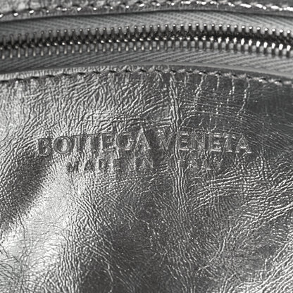 Bottega Veneta Metallic Lambskin Maxi Intrecciato Cassette Crossbody Bag Silver 6 of 9
