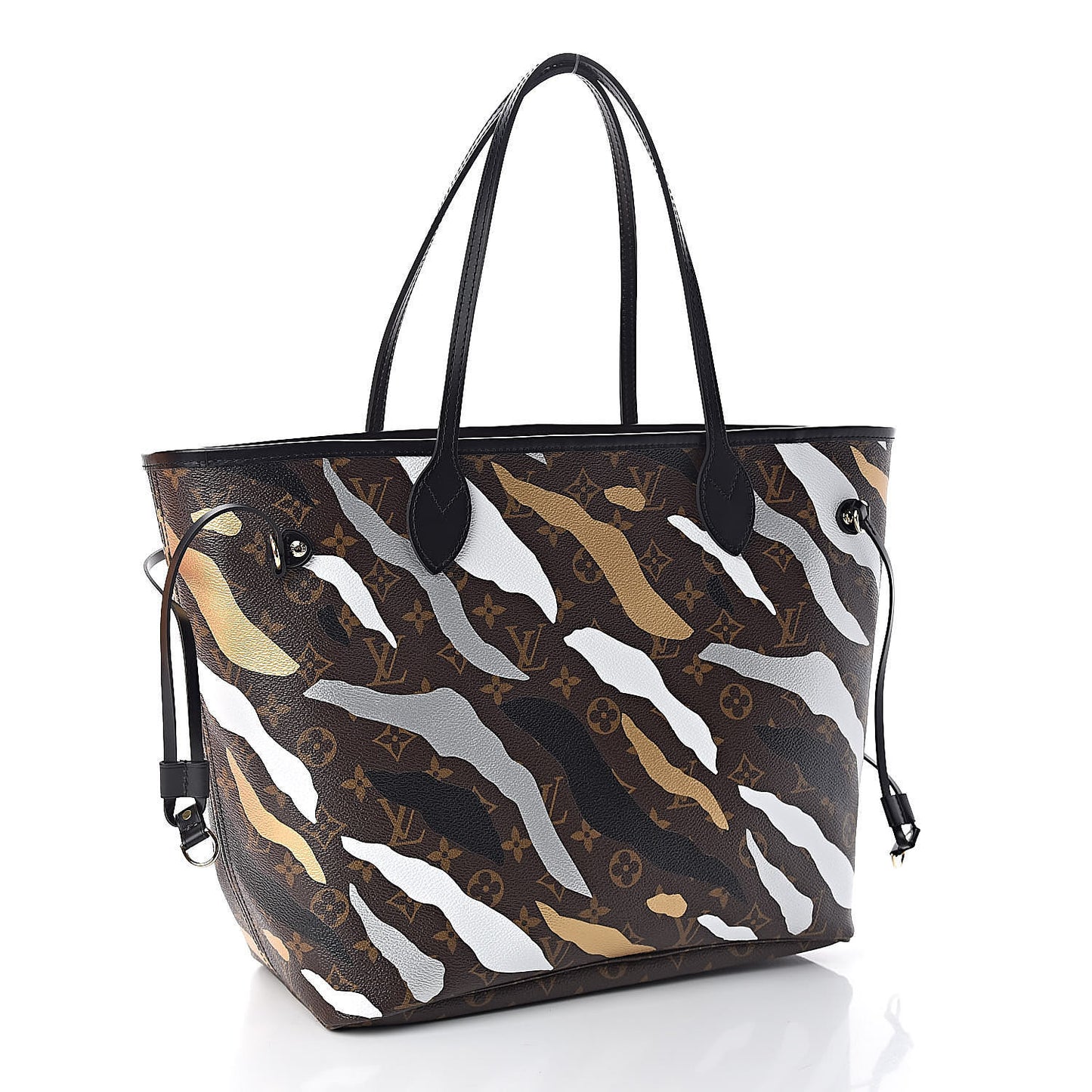 X LOL Monogram Neverfull MM Gold Silver