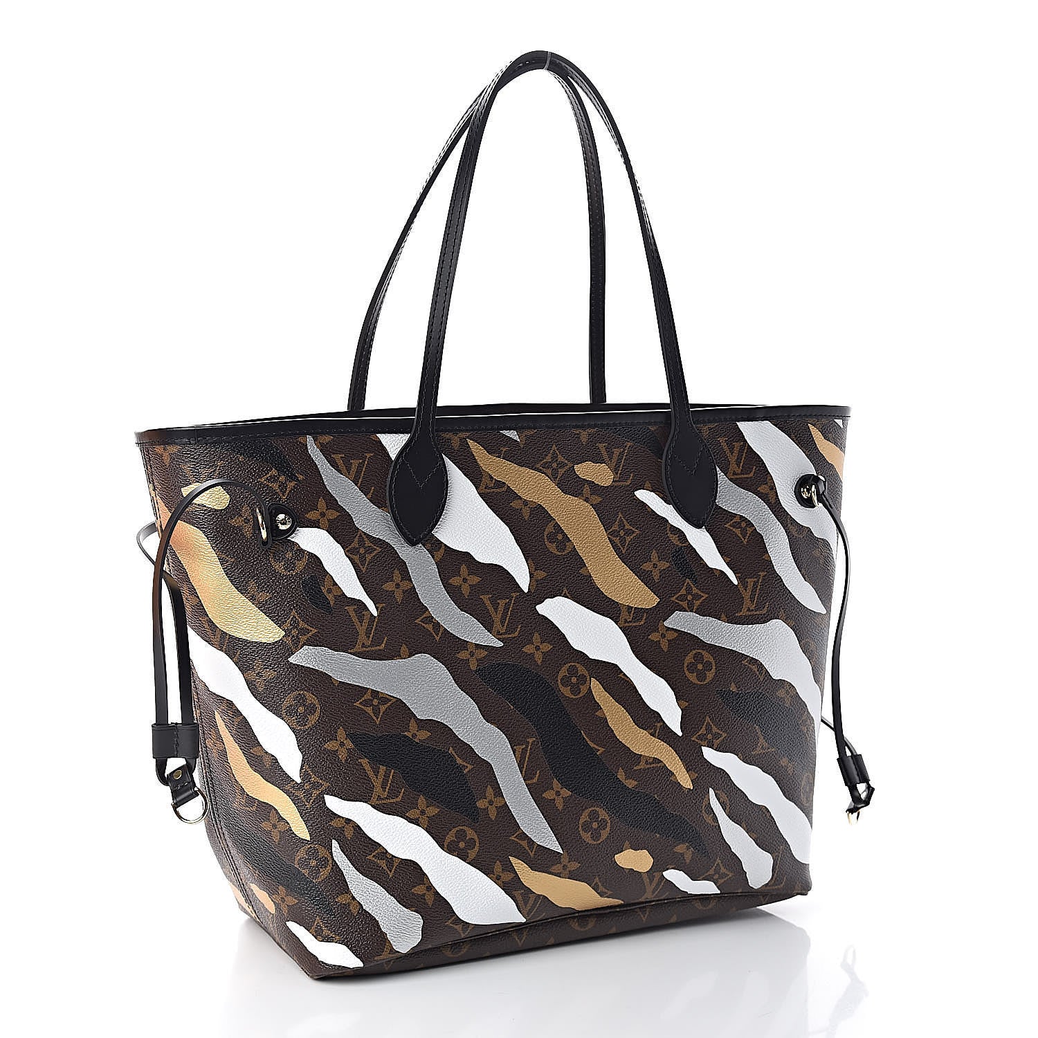 Louis Vuitton X LOL Monogram Neverfull MM Gold Silver 3 of 11