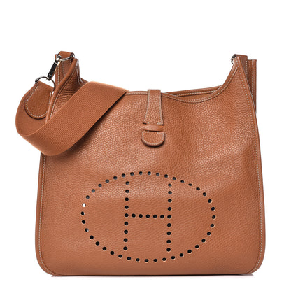Hermes Taurillon Clemence Evelyne GM Gold 1 of 9