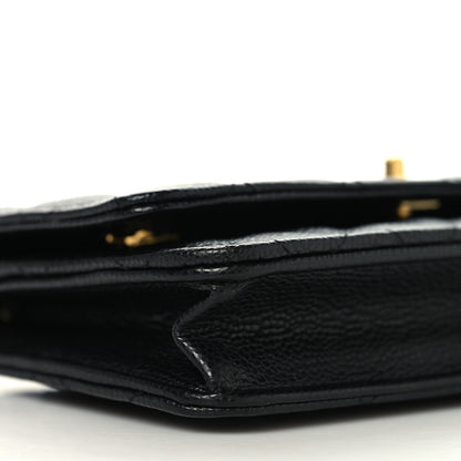 Chanel Caviar Quilted CC Turnlock Wallet On Chain WOC Black 10 of 12