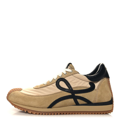 Loewe Nylon Suede Flow Runner Sneakers 38 Gold Black 1 of 8