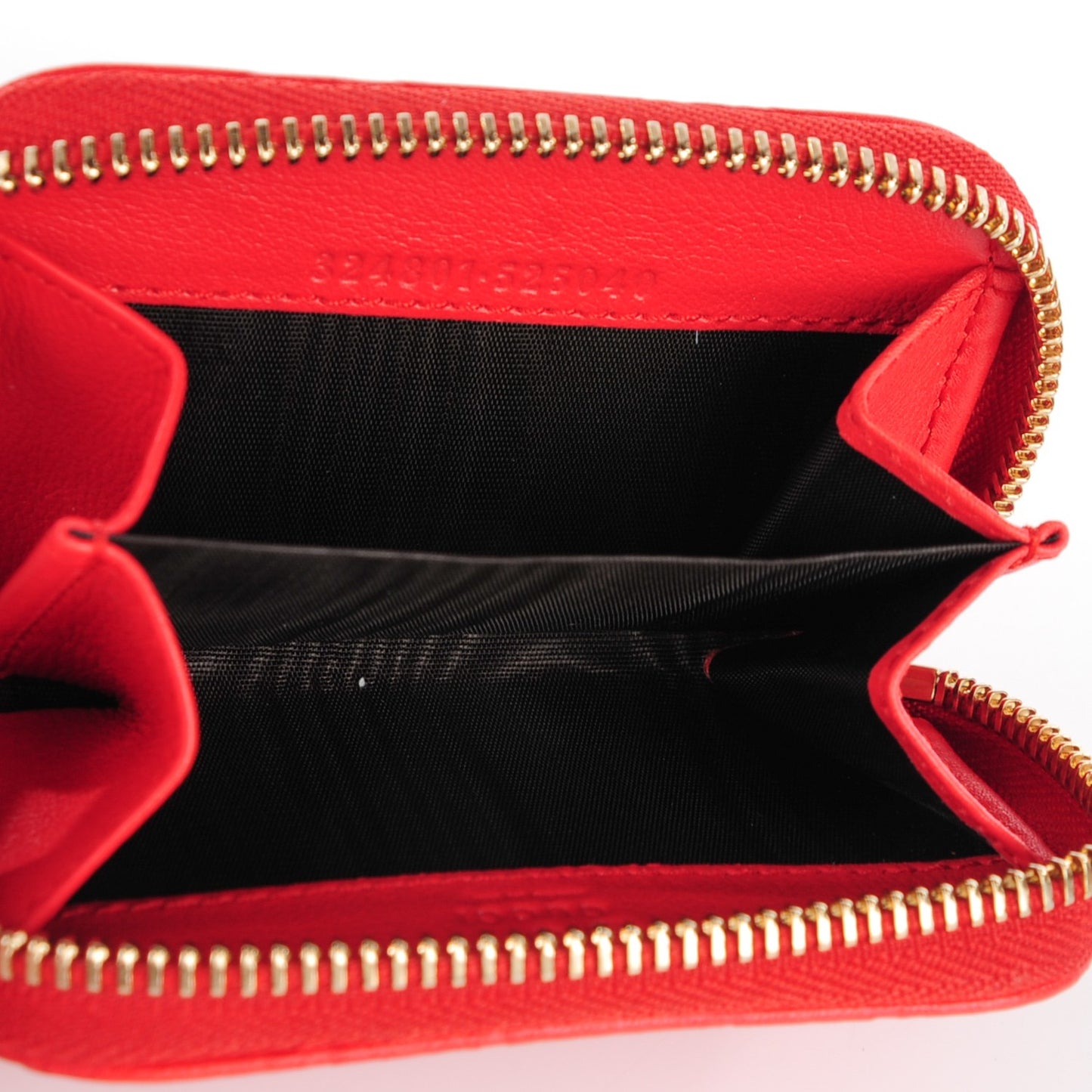 Guccissima Zip Around Coin Purse Red