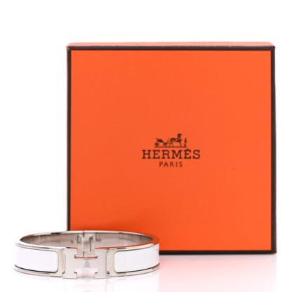 Hermes Enamel Narrow Clic Clac H Bracelet PM White 5 of 5