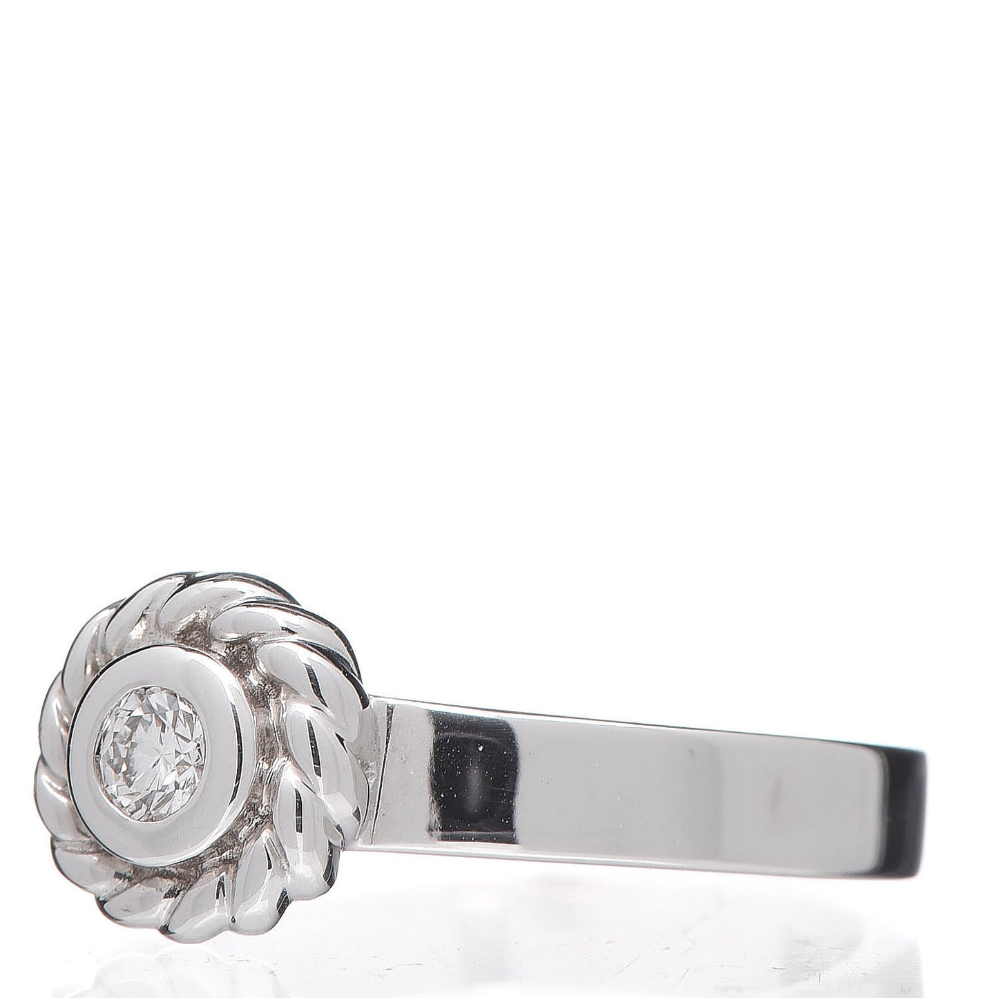 18K White Gold Diamond Solitaire Ring 53 6.25