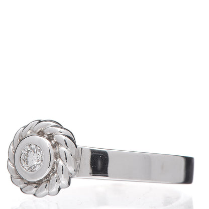 Chanel 18K White Gold Diamond Solitaire Ring 53 6.25 3 of 5