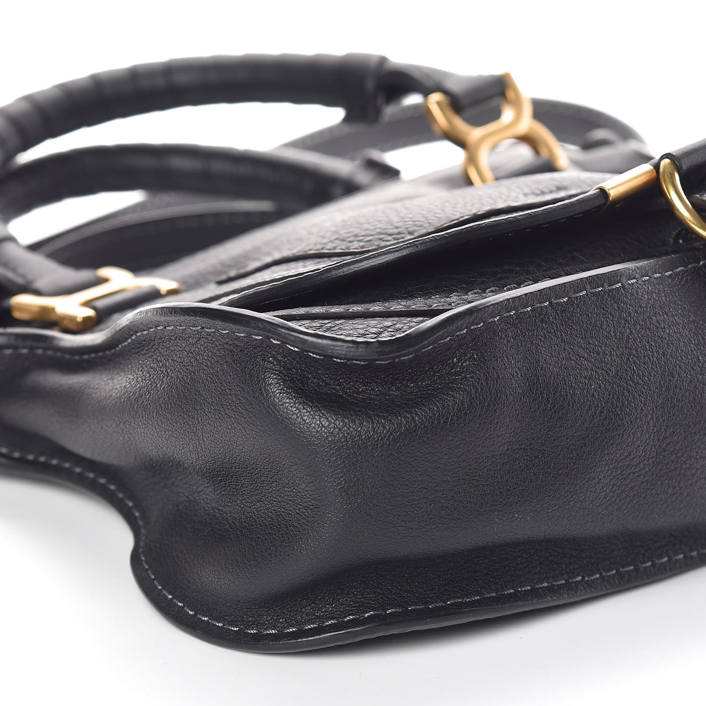 Calfskin Baby Marcie Satchel Black