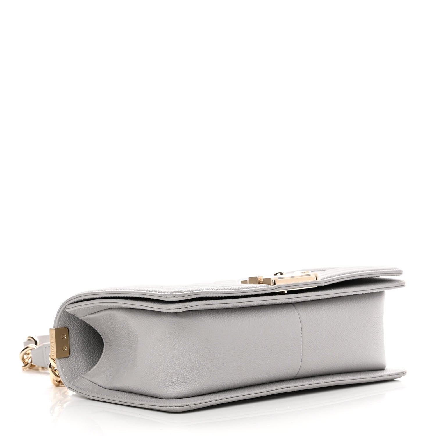 Chanel Caviar Quilted Medium Boy Flap Light Grey 4 of 12