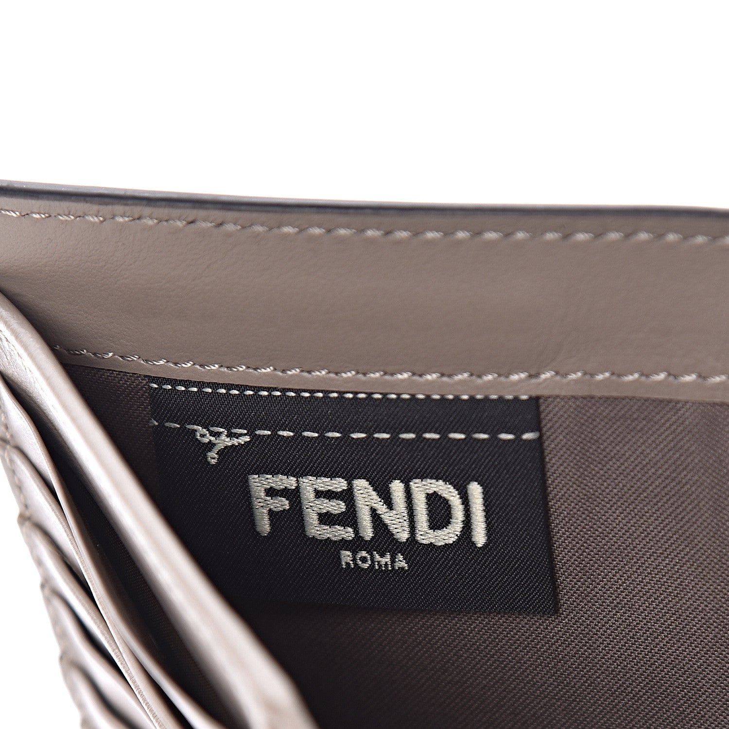 Fendi Vitello Liberty Century Lucido By The Way Medium Bi-Fold Wallet Tortora 7 of 9