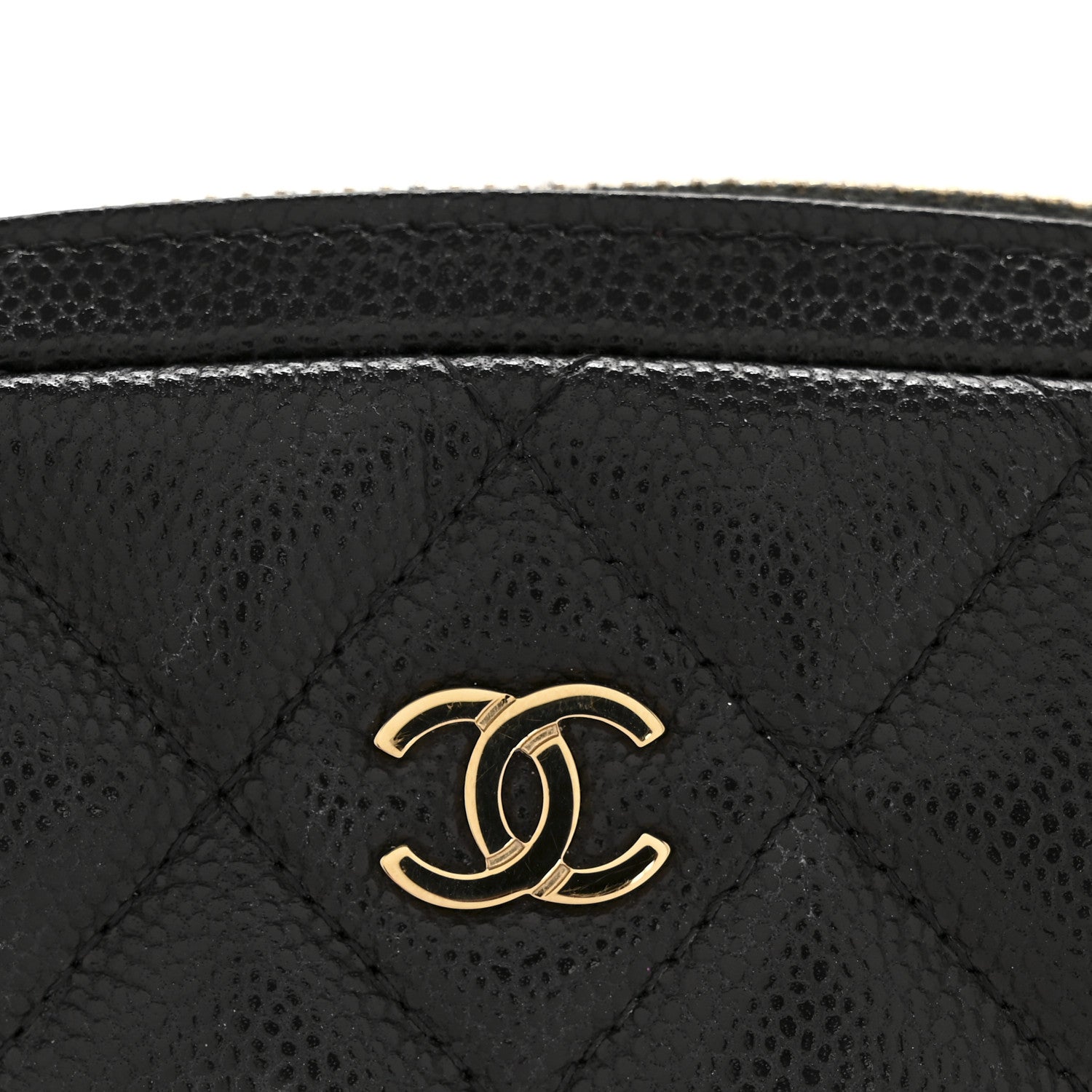 Chanel Caviar Quilted Small Curvy Pouch Cosmetic Case Black 8 of 8