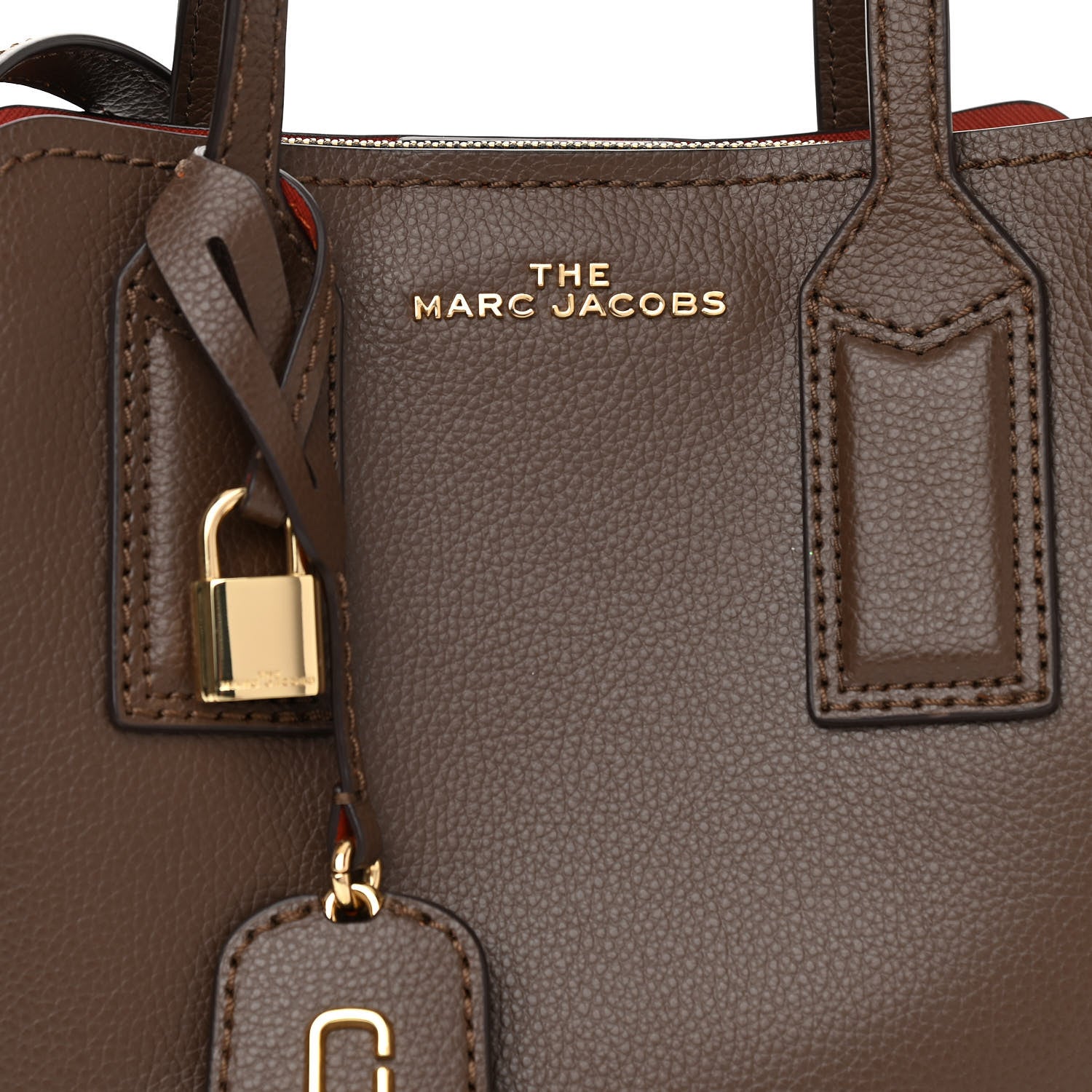 Marc Jacobs Pebbled Calfskin Editor Shopping Tote Brown 8 of 10