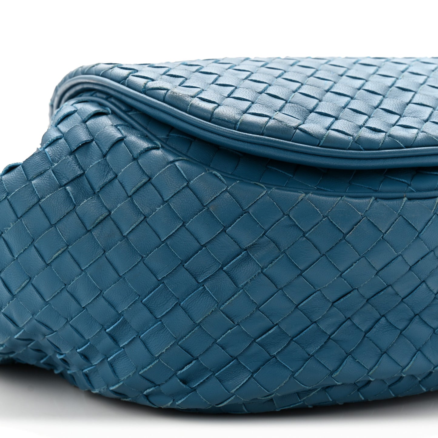 Nappa Intrecciato Messenger Bag Cobalt Blue