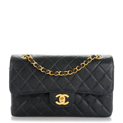 Chanel Caviar Quilted Small Double Flap Navy 1 of 8