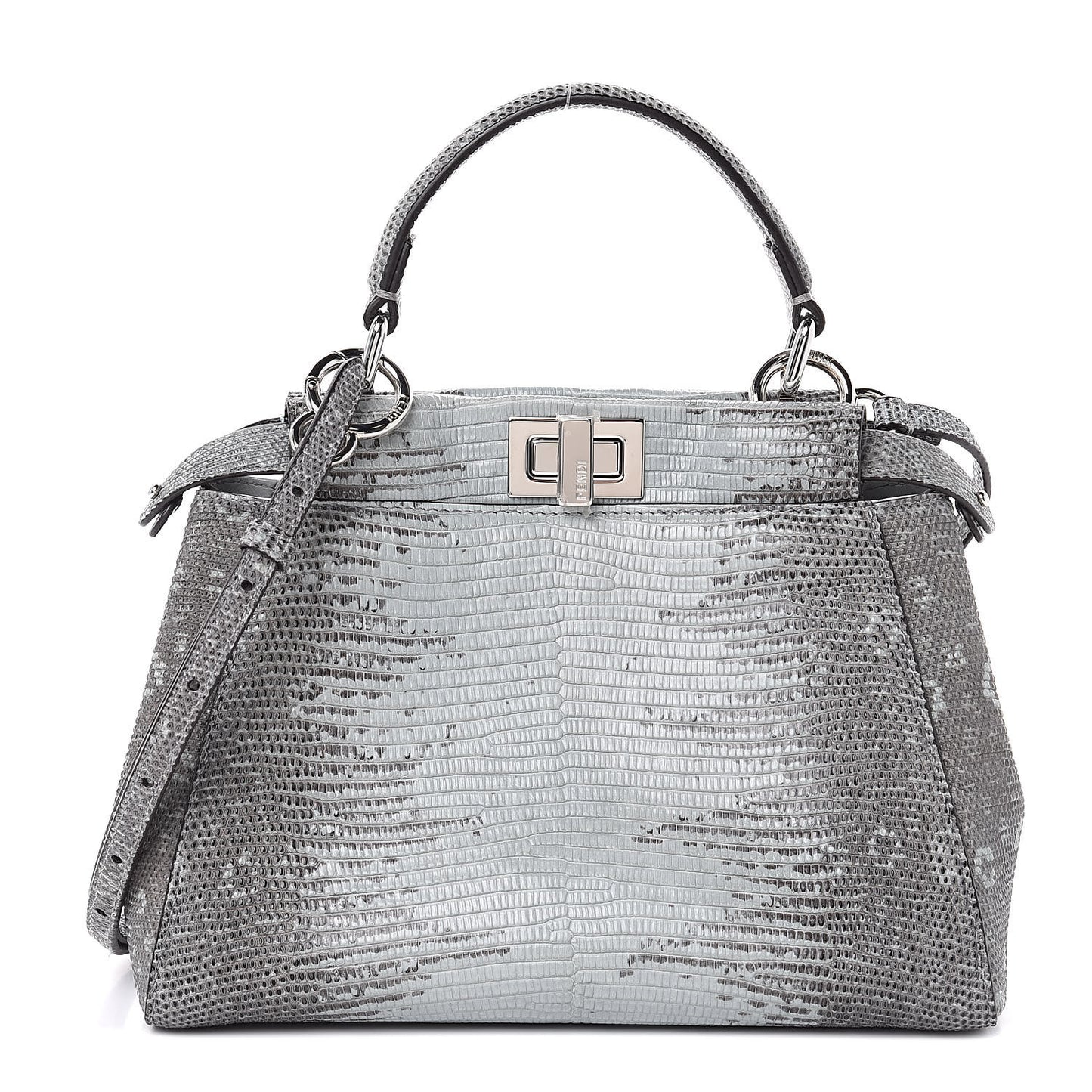 Lizard Togo Shiny Nappa Mini Peekaboo Iconic Satchel Pale Blue