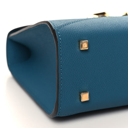 Moynat Carat Calfskin Gabrielle PM Prussian Blue 8 of 9