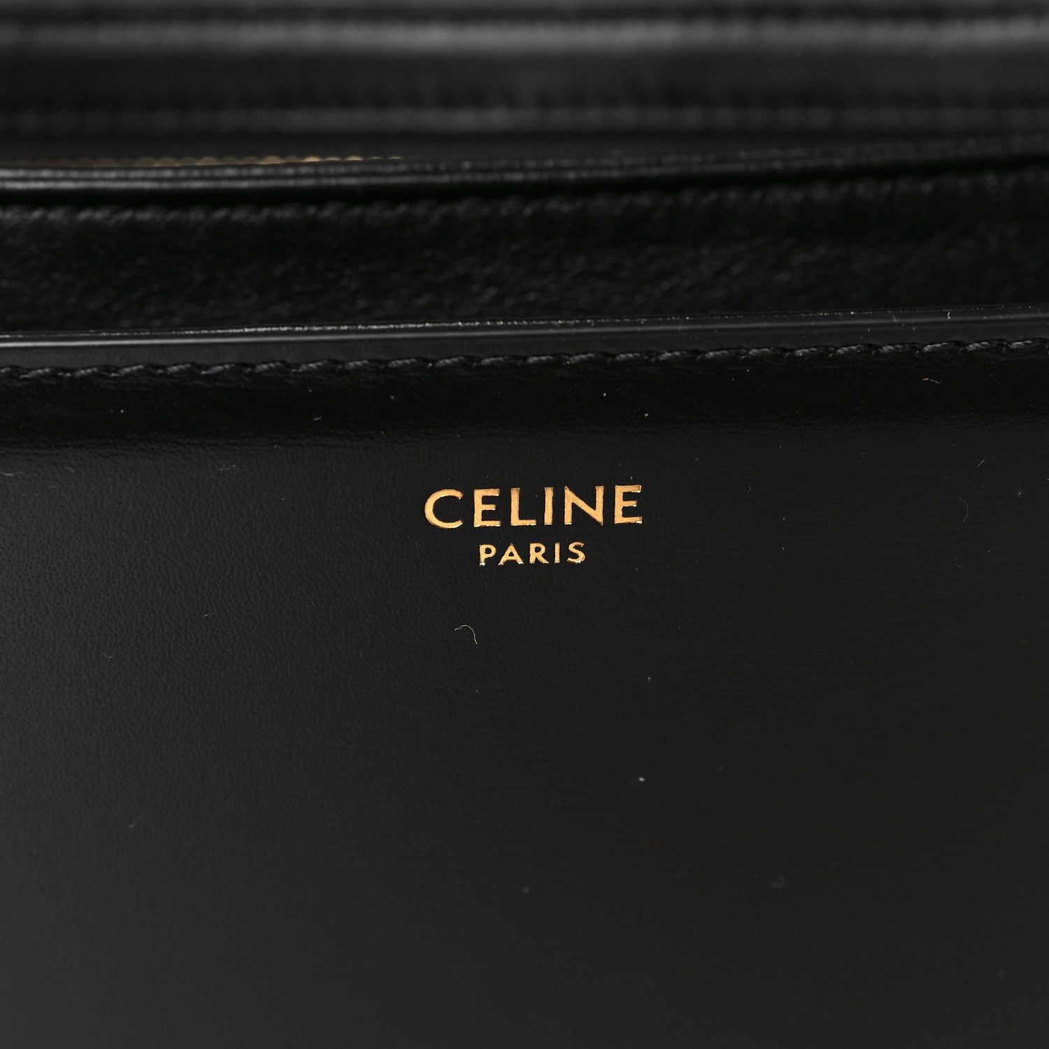 Celine Shiny Calfskin Medium Triomphe Black 6 of 9