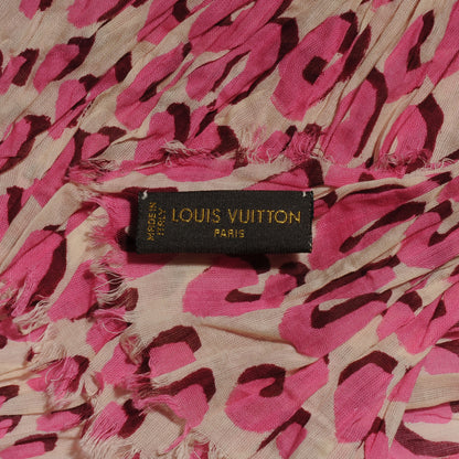 Louis Vuitton Cotton Leopard Pareo Blanc Corail 7 of 7