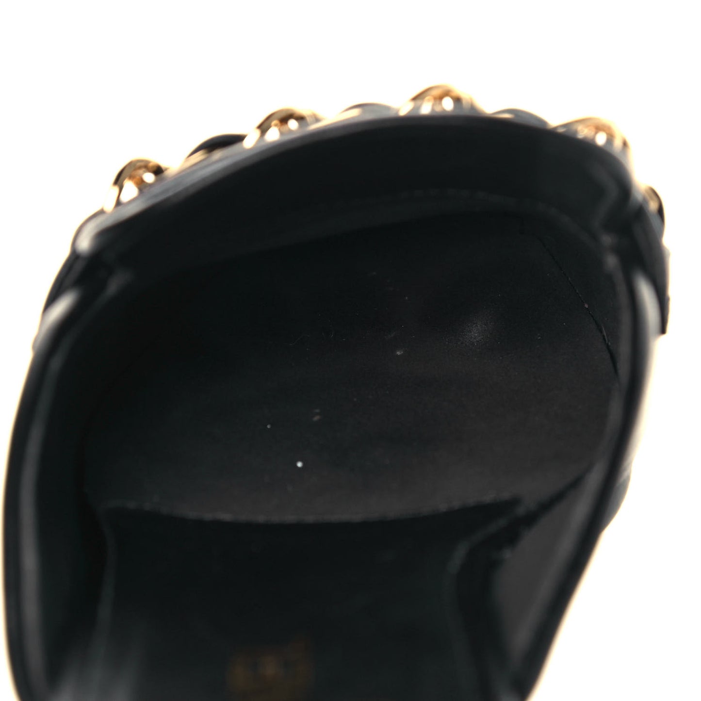 Lambskin Chain CC Mules 40 Black
