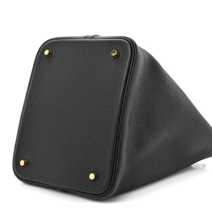Hermes Taurillon Clemence Picotin Lock 22 MM Black 9 of 12