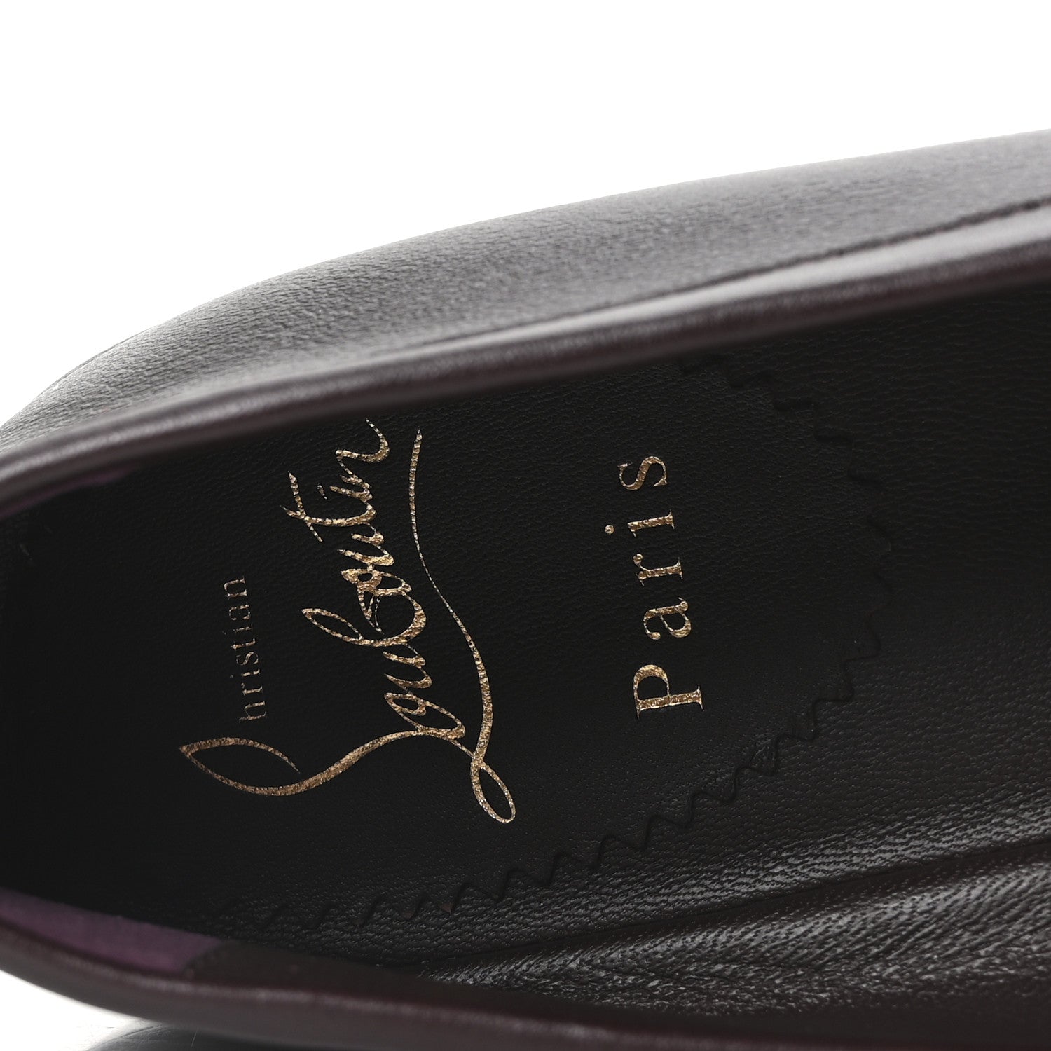 Christian Louboutin Calf Glove MJ Mock Womens Flat 39 Merlot 8 of 8