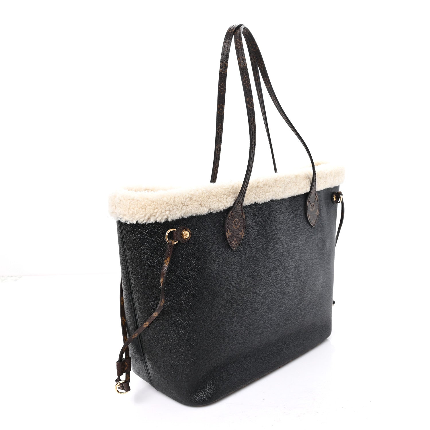 Louis Vuitton Calfskin Monogram Teddy Neverfull MM Black 4 of 11