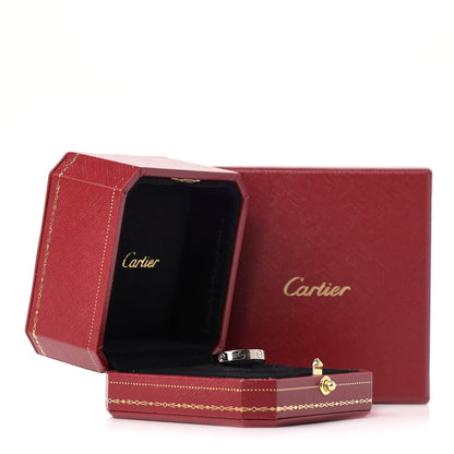 Cartier 18K White Gold 3.5mm LOVE Wedding Band Ring 53 6.25 6 of 6