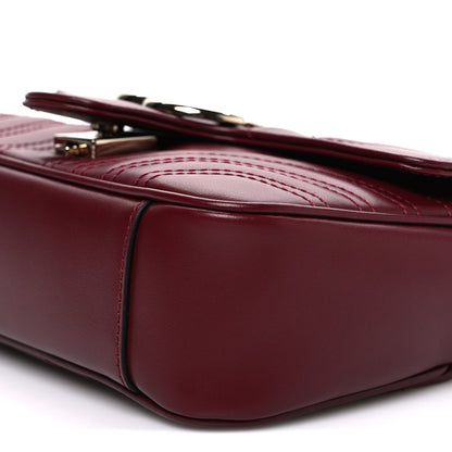Gucci Calfskin Matelasse Mini GG Marmont Shoulder Bag Rosso Ancora 9 of 9