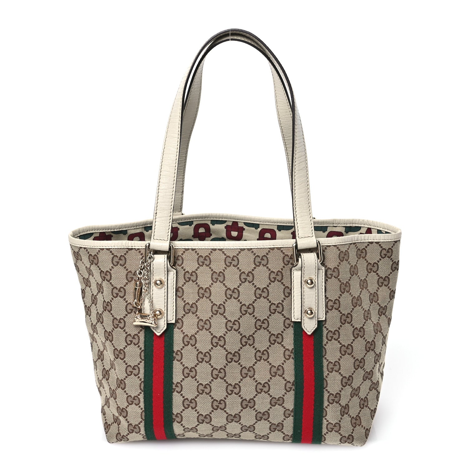 Gucci Monogram Medium Jolicoeur Tote White 1 of 11