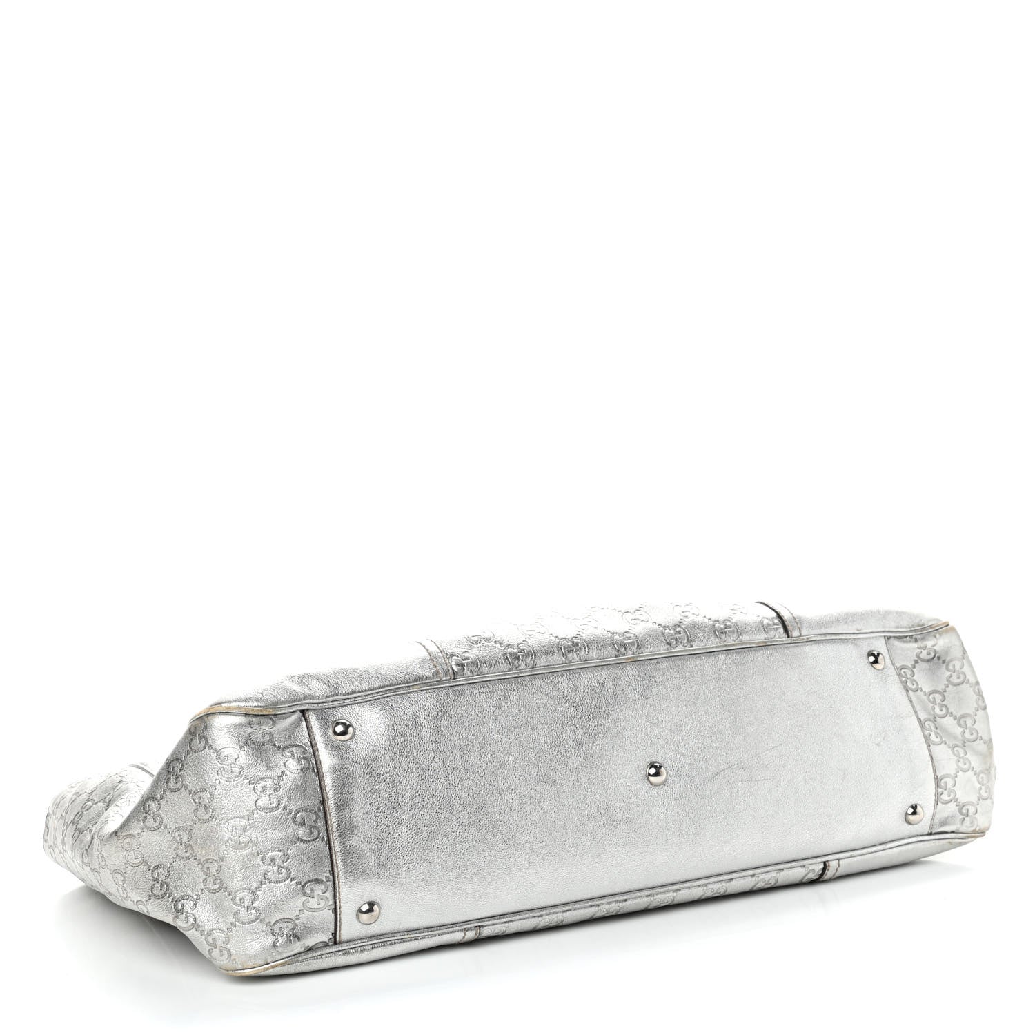 Gucci Metallic Guccissima Large Princy Tote Silver 3 of 14