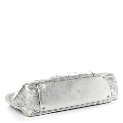 Gucci Metallic Guccissima Large Princy Tote Silver 3 of 14