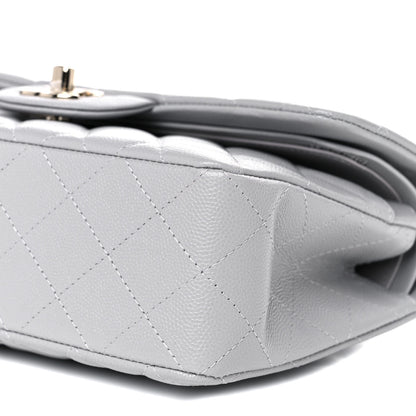 Chanel Caviar Quilted Small Double Flap Grey 9 of 10