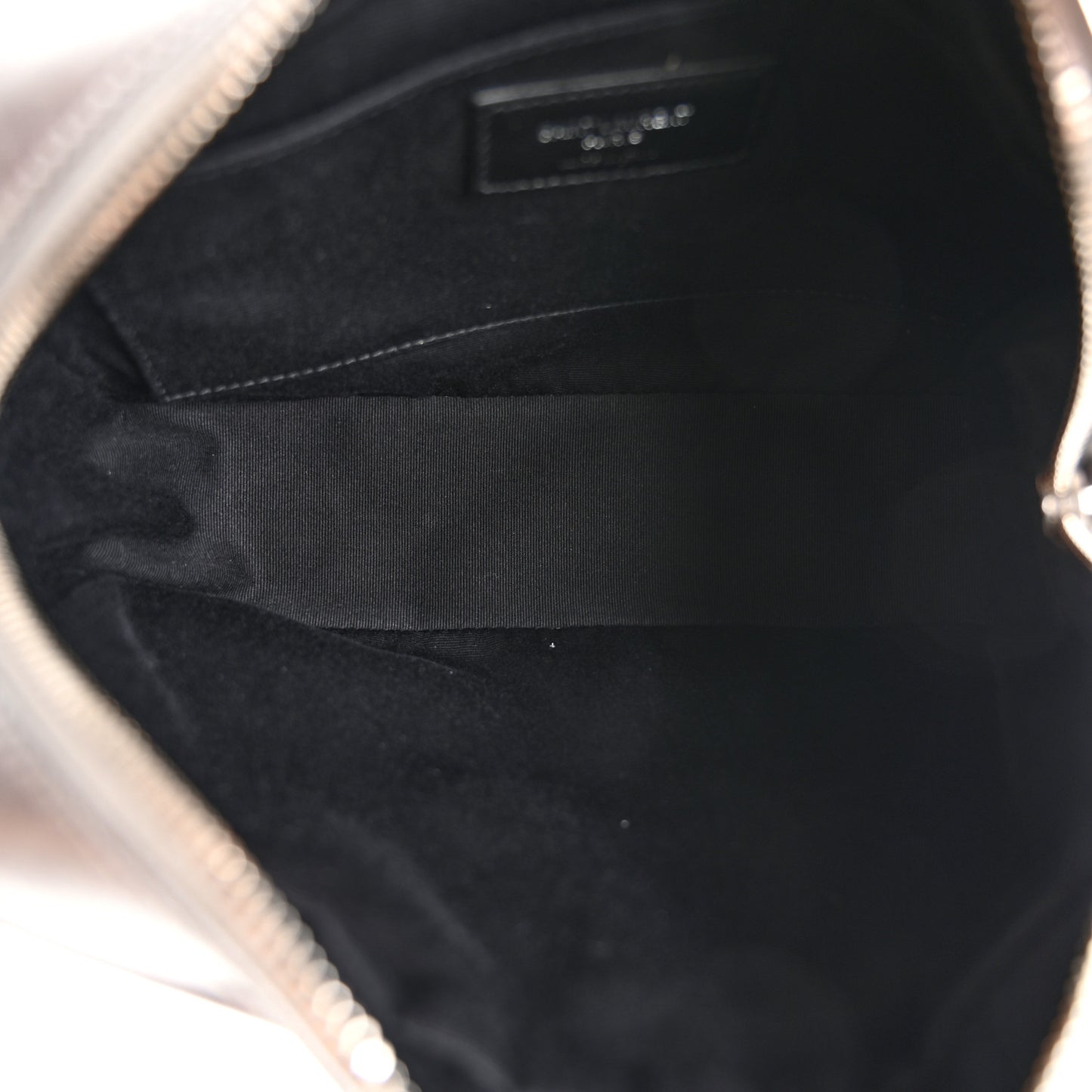 Metallic Calfskin Monogram Small Lou Camera Bag Silver