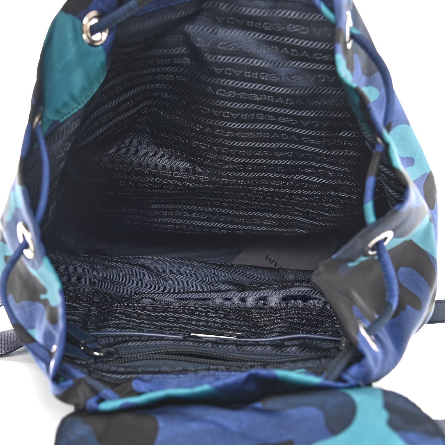 Tessuto Nylon Camouflage Print Backpack Royal