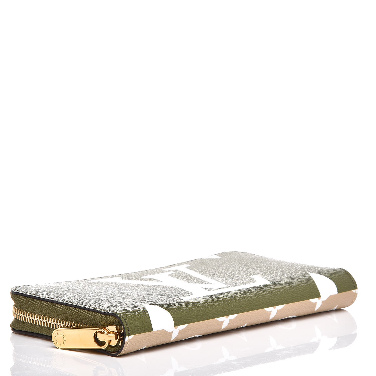 Louis Vuitton Monogram Giant Zippy Wallet Kaki White 4 of 7