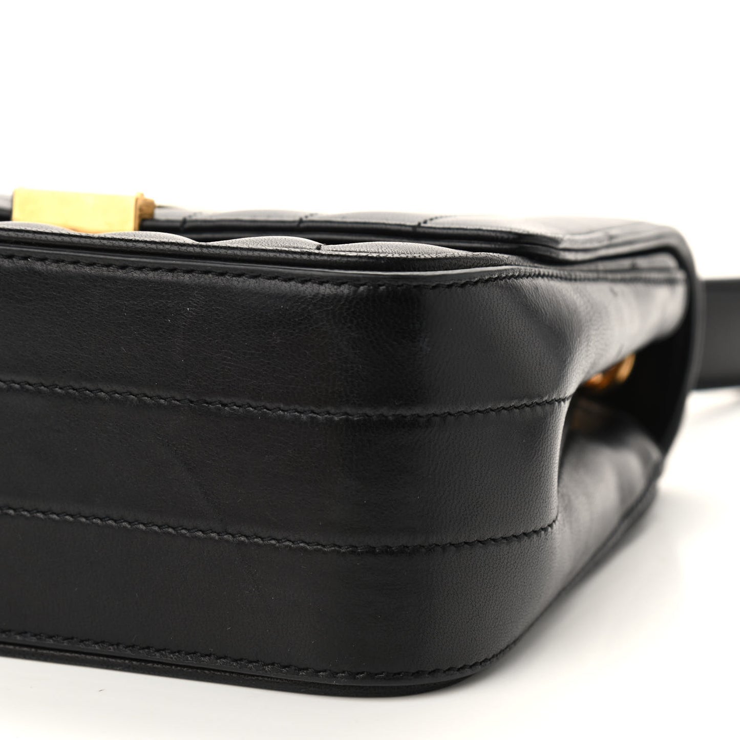 Lambskin Matelasse Monogram Medium Vicky Chain Bag Black