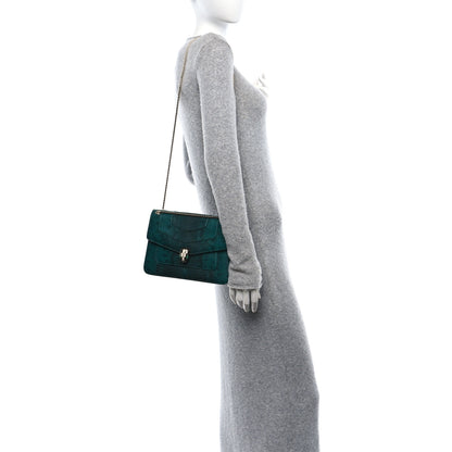 Bulgari Karung Serpenti Forever Crossbody Emerald Green 2 of 13