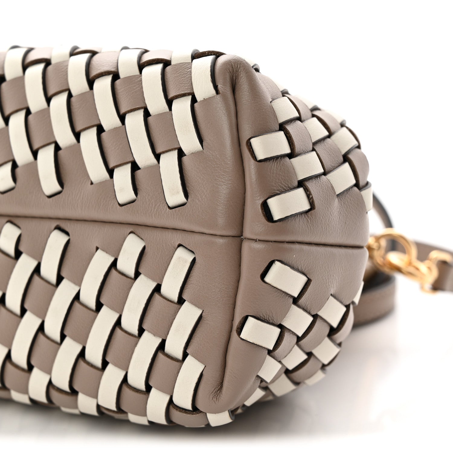 Fendi Vitello Grace Intreccio Nappa Small Fendi First Tortora White Rice 10 of 10