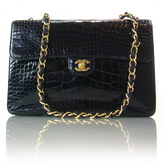 Alligator Jumbo Classic Flap Black