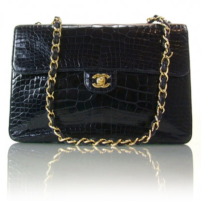 Chanel Alligator Jumbo Classic Flap Black 1 of 12