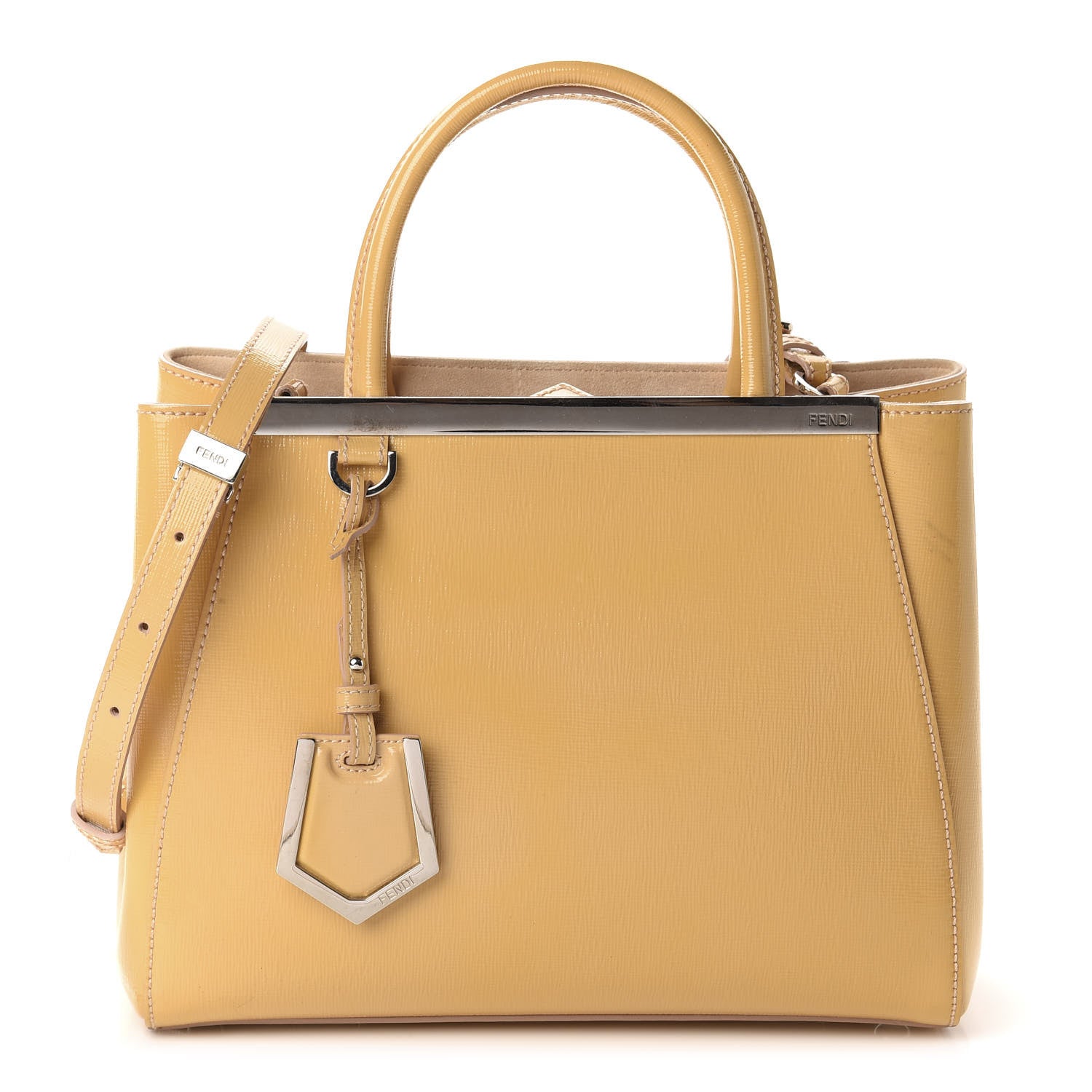 Fendi Vitello Vernice Camoscio Petite 2Jours Tote Make Up 1 of 12