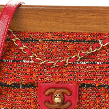 Chanel Tweed Knock On Wood Mini Flap Red 8 of 12