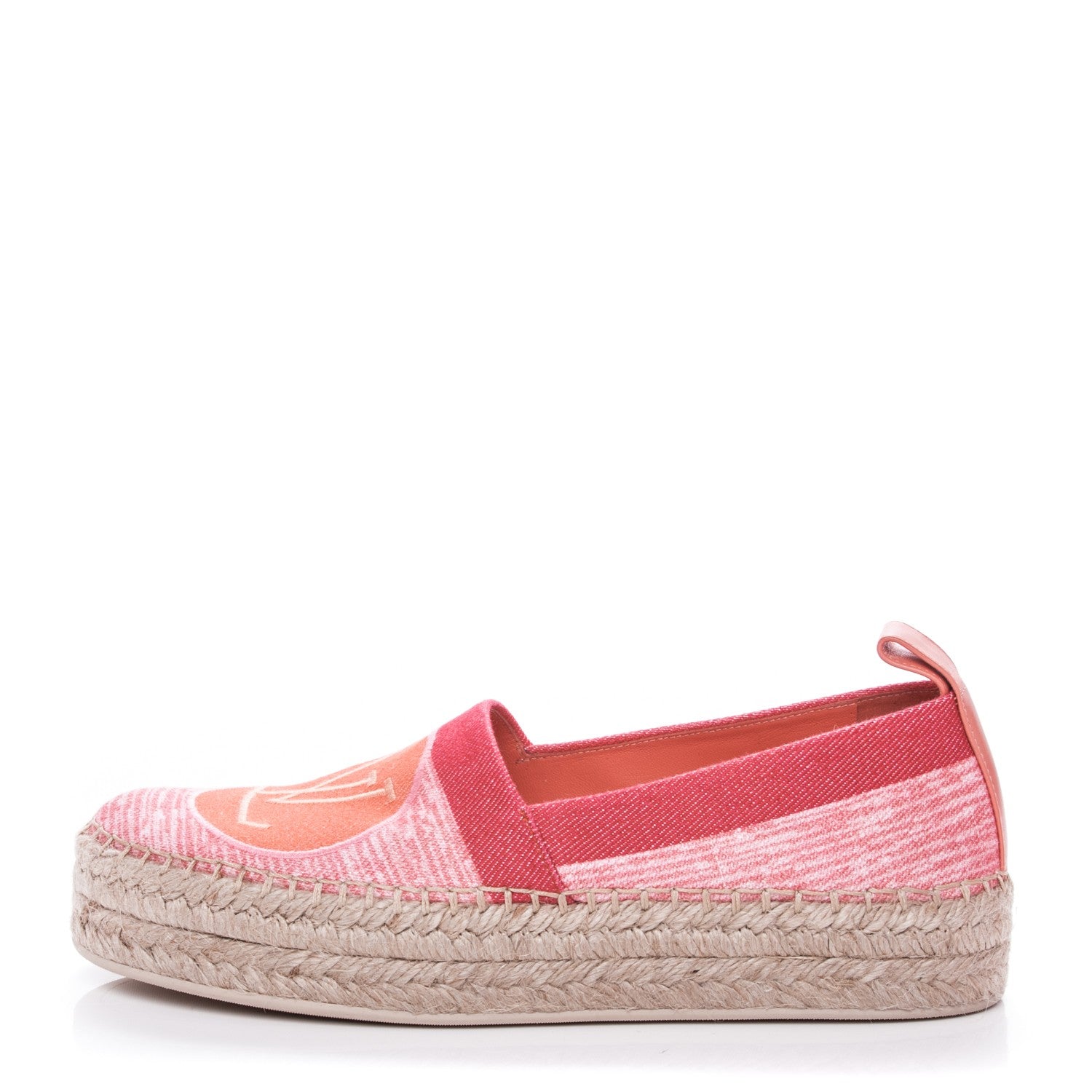 Louis Vuitton Canvas Blue Shore Espadrille Flats 36.5 Corail 1 of 7