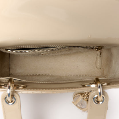 Christian Dior Patent Cannage Small Lady Dior Beige 5 of 11