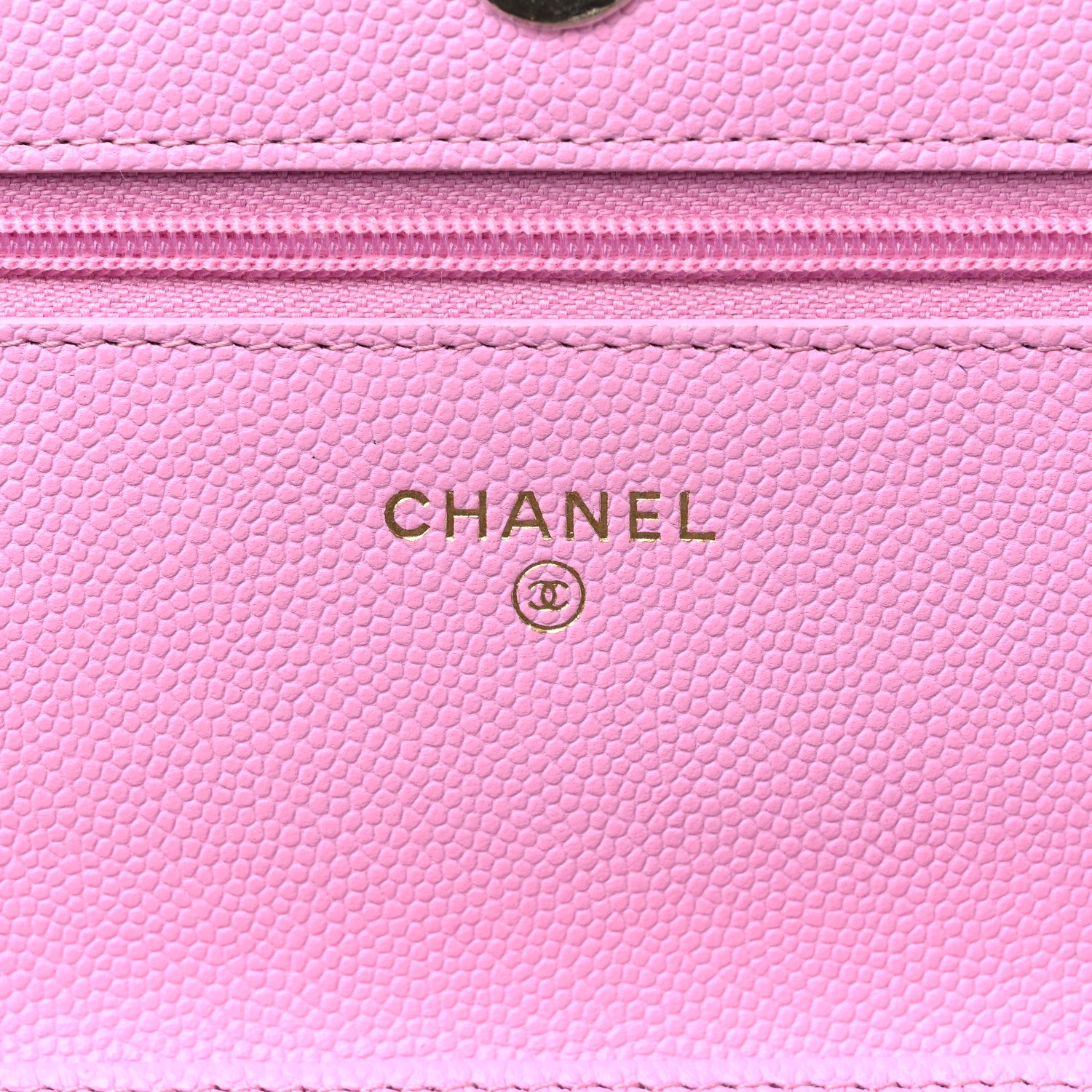 Chanel Caviar Quilted Perforated Metal CC Wallet On Chain WOC Lilac Light Green 6 of 10