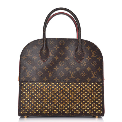 Louis Vuitton Monogram Calf Hair Spikes Iconoclasts Christian Louboutin Tote Red 1 of 8
