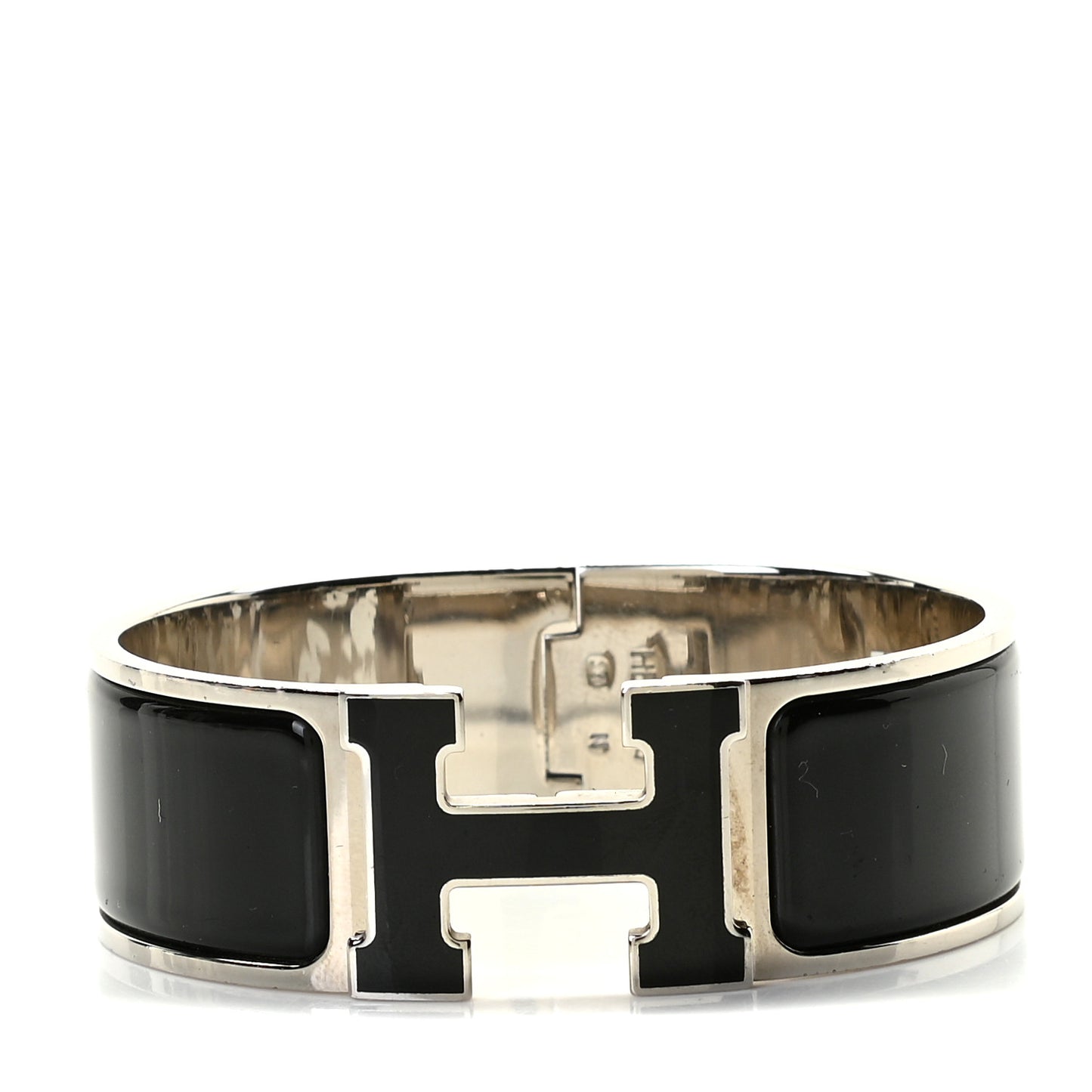 Enamel Wide Clic Clac H Bracelet PM Black
