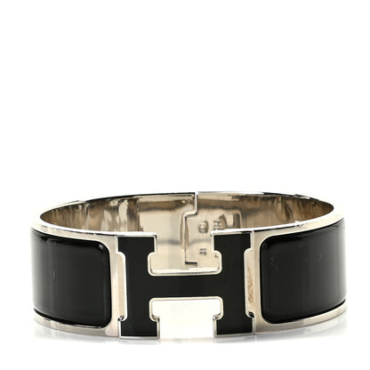 Hermes Enamel Wide Clic Clac H Bracelet PM Black 1 of 4