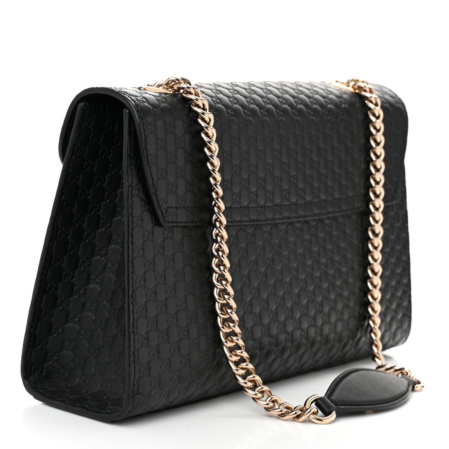 Microguccissima Medium Emily Chain Shoulder Bag Black