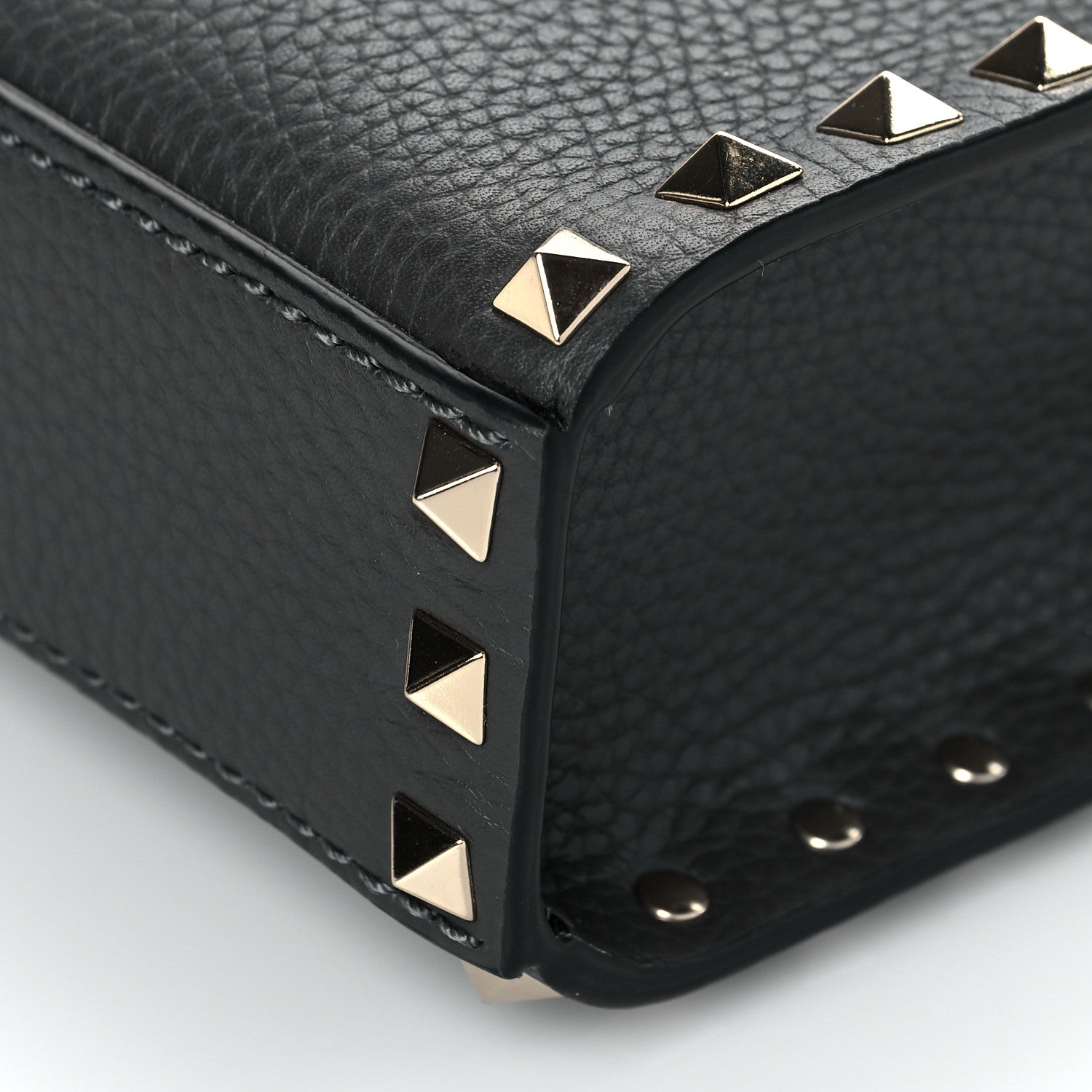 Valentino Garavani Pebbled Calfskin Medium Rockstud Flip Lock Crossbody Bag Black 9 of 9