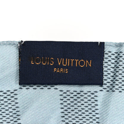 Louis Vuitton Cotton Silk Damier Cobalt Jungle Stole 5 of 5